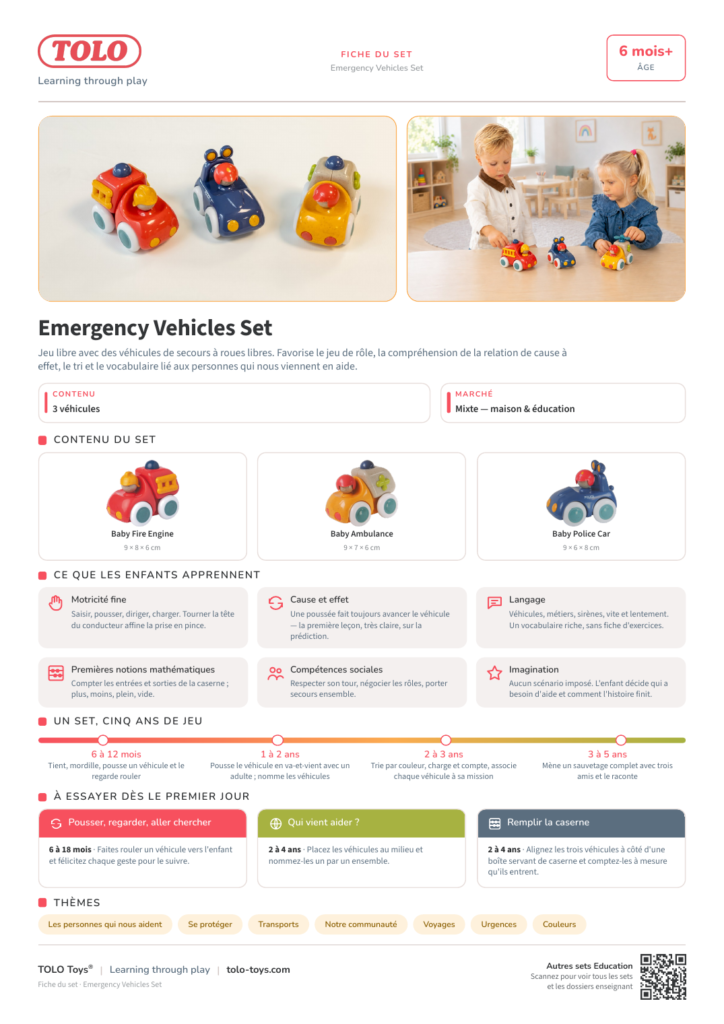 Fiche du set · Emergency Vehicles Set