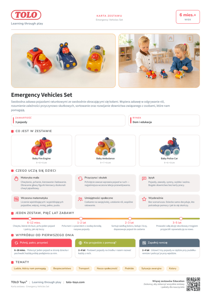 Karta zestawu · Emergency Vehicles Zestaw