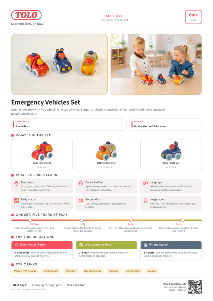 Set sheet · Emergency Vehicles Set