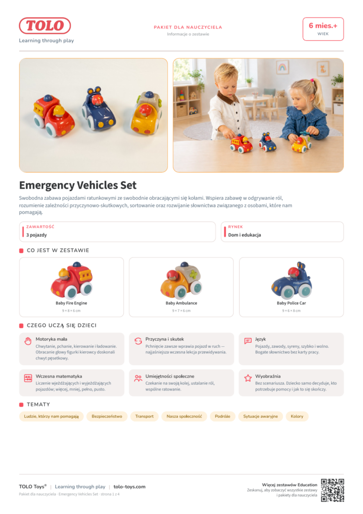 Pakiet dla nauczyciela · Emergency Vehicles Zestaw