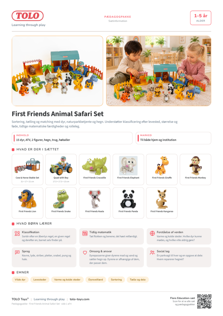 Pædagogpakke · First Friends Animal Safari Sæt