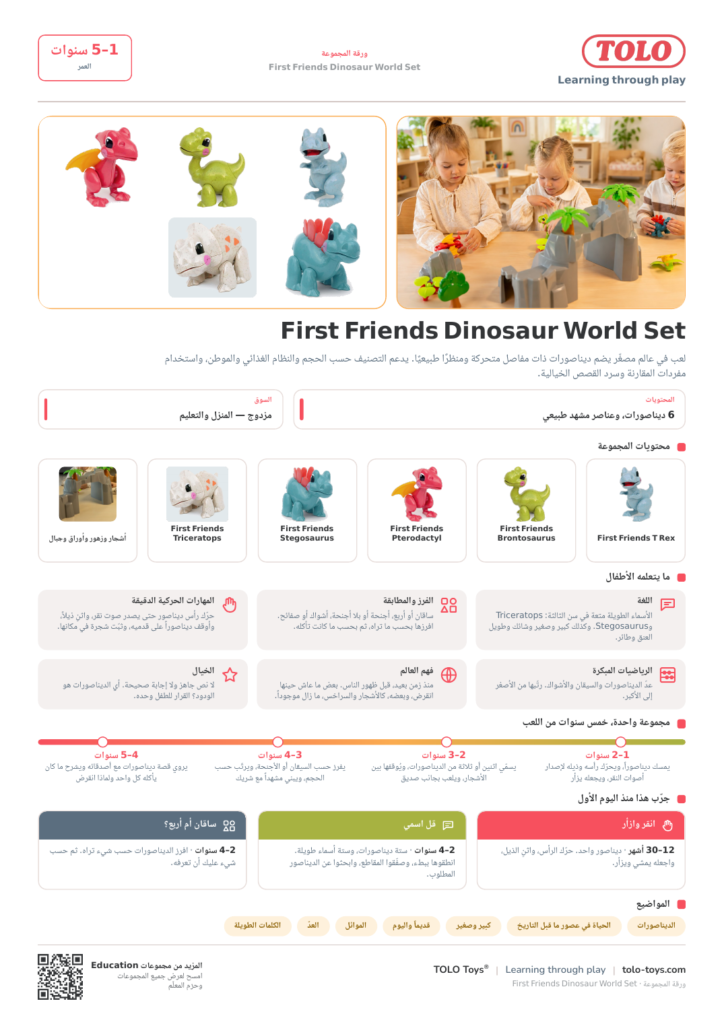 ورقة المجموعة · First Friends Dinosaur World مجموعة