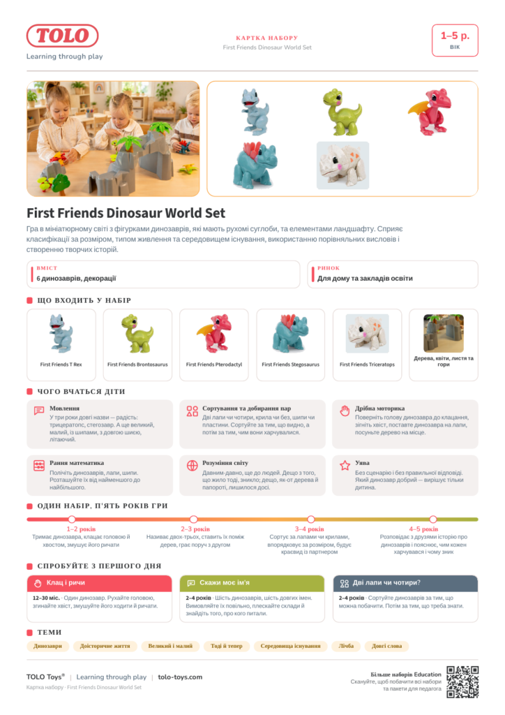Картка набору · First Friends Dinosaur World Набір