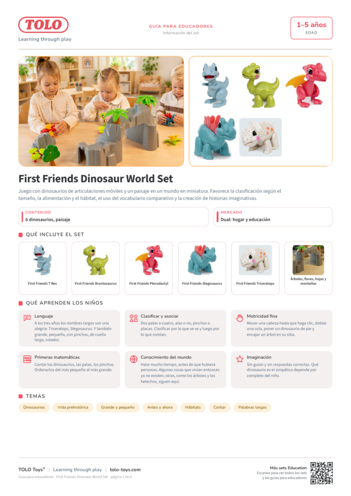 Guía para educadores · First Friends Dinosaur World Set
