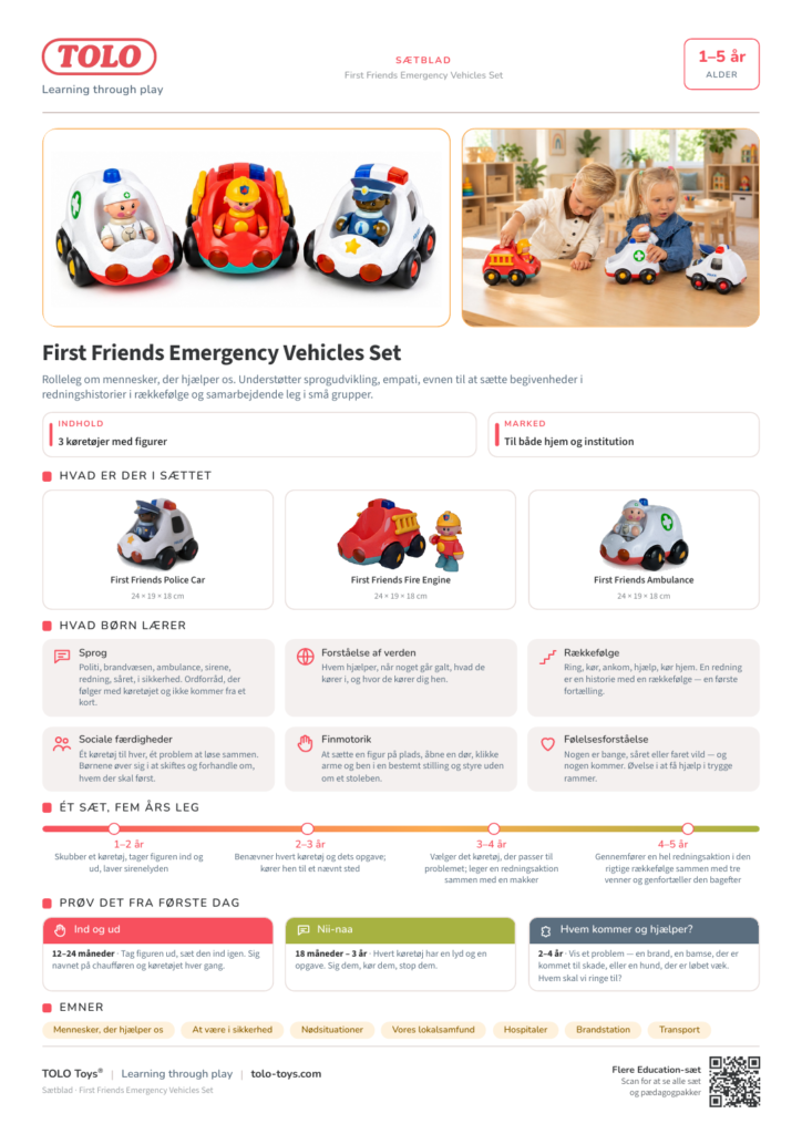 Sætblad · First Friends Emergency Vehicles Sæt