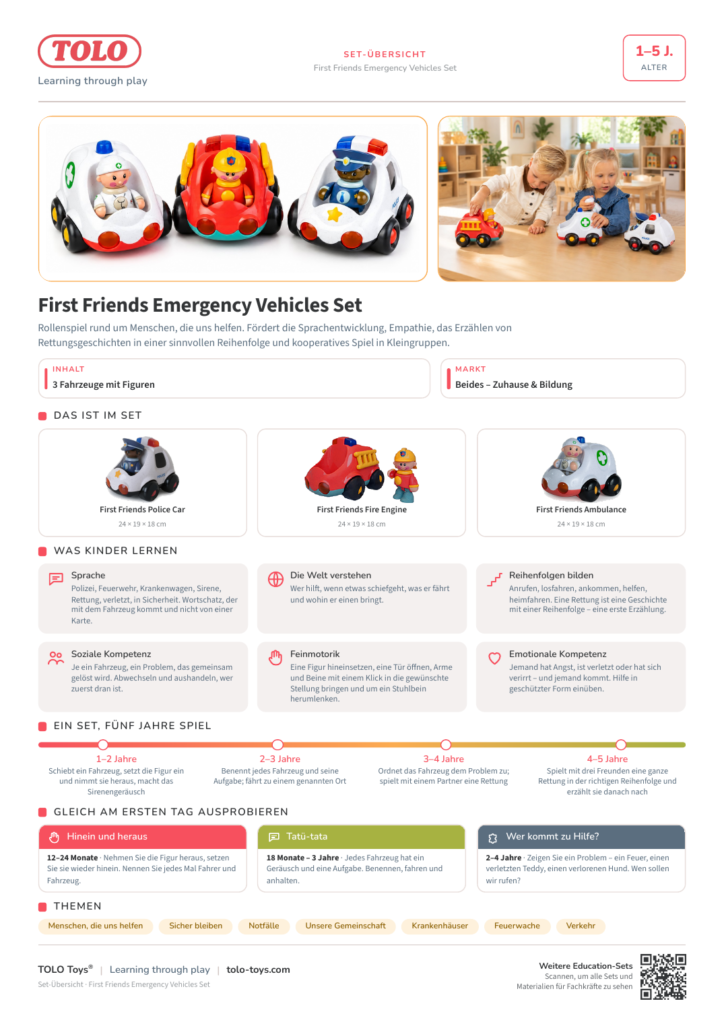 Set-Übersicht · First Friends Emergency Vehicles Set