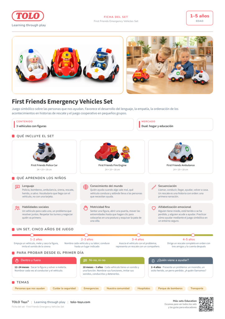 Ficha del set · First Friends Emergency Vehicles Set
