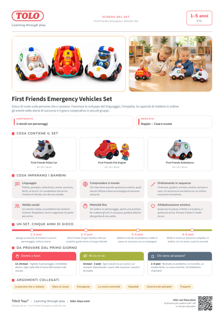 Scheda del set · First Friends Emergency Vehicles Set