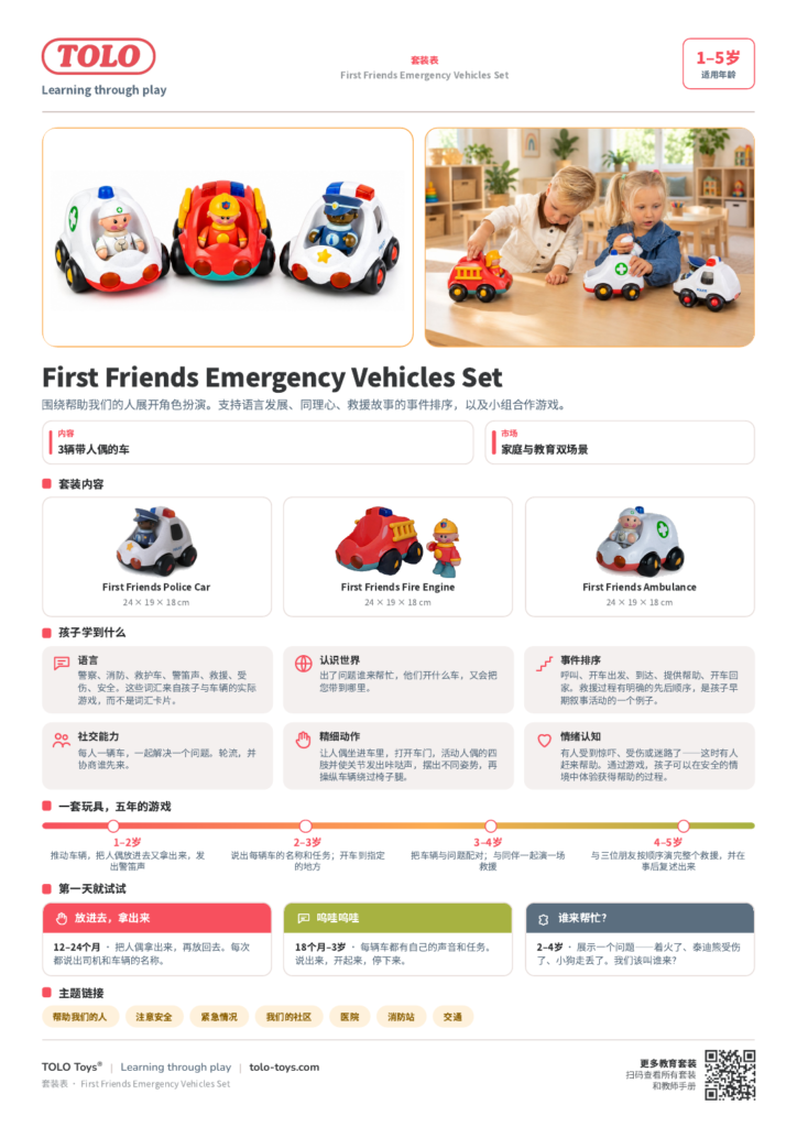 套装表 · First Friends Emergency Vehicles 套装