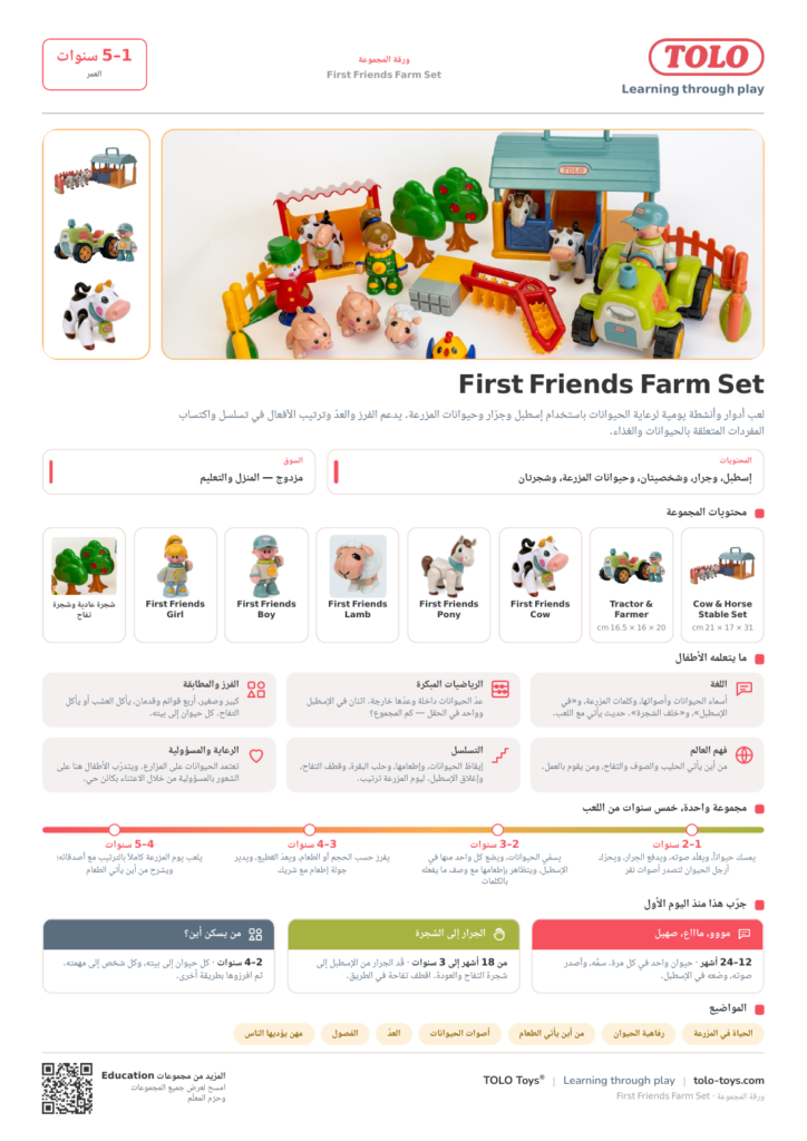 ورقة المجموعة · First Friends Farm مجموعة