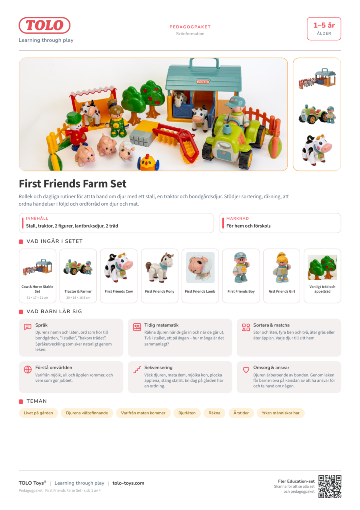 Pedagogpaket · First Friends Farm Set