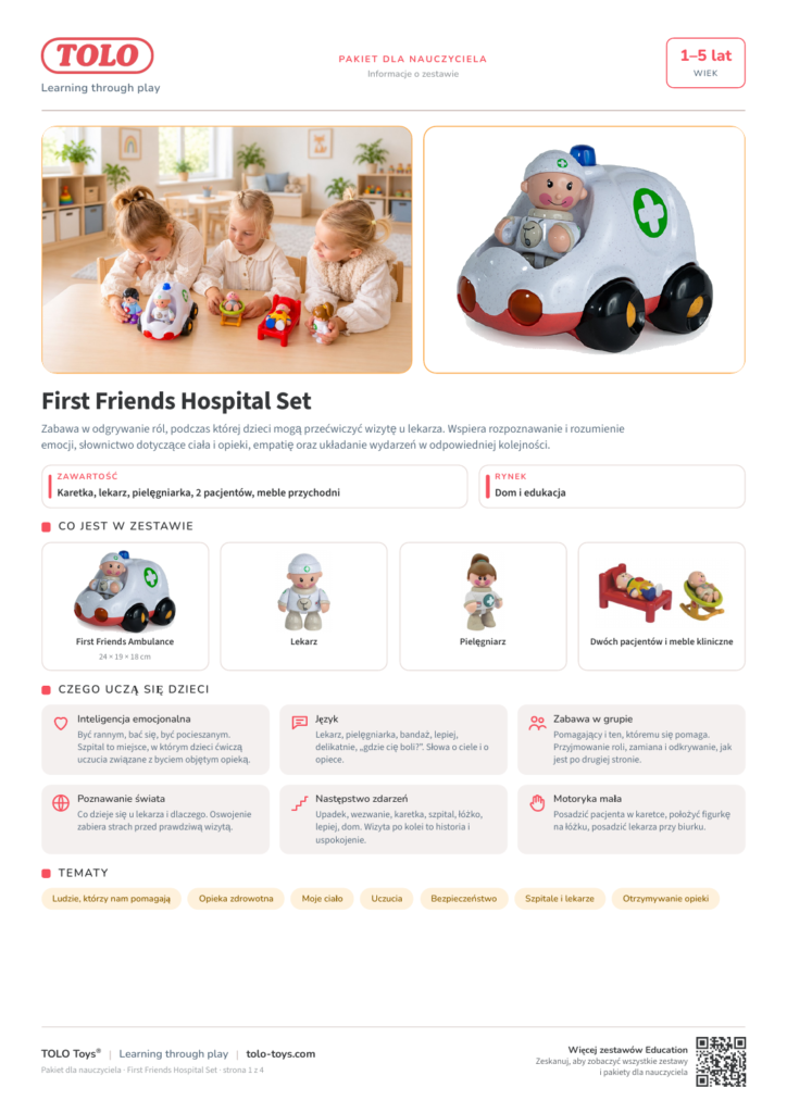 Pakiet dla nauczyciela · First Friends Hospital Zestaw
