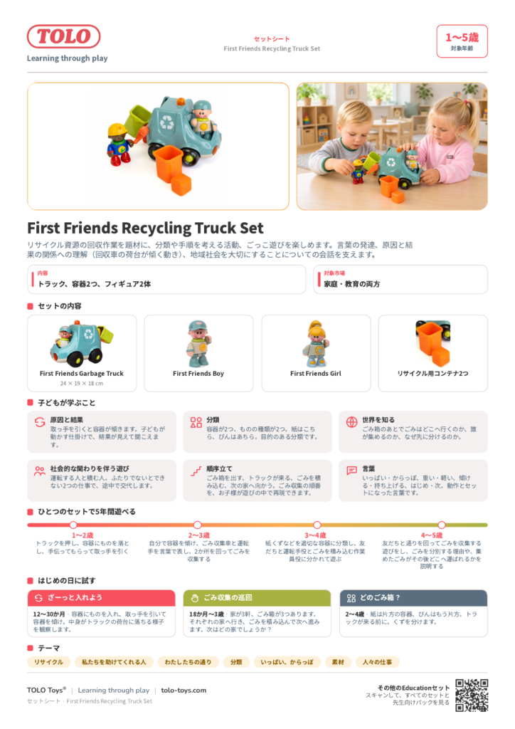 セットシート · First Friends Recycling Truck セット
