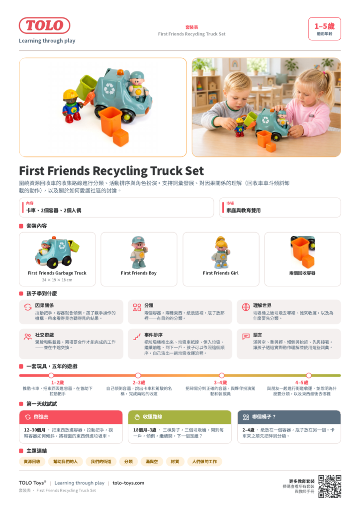 套裝表 · First Friends Recycling Truck 套裝