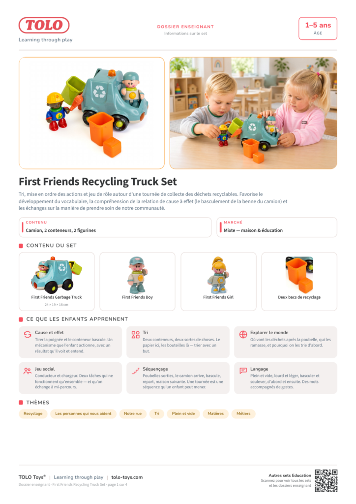 Dossier enseignant · First Friends Recycling Truck Set