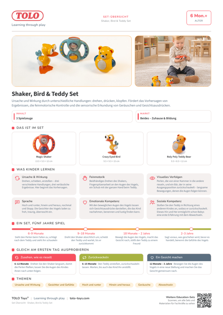 Set-Übersicht · Shaker, Bird & Teddy Set