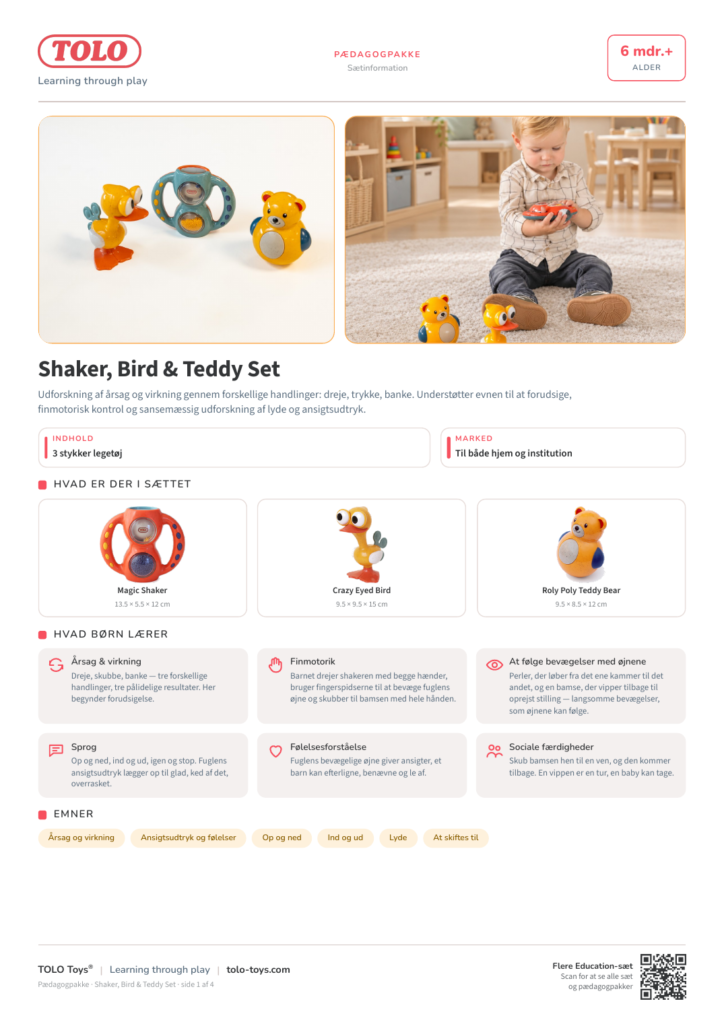 Pædagogpakke · Shaker, Bird & Teddy Sæt