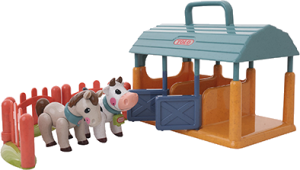 First Friends Cow & Horse Stable Set