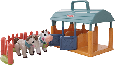 First Friends Cow & Horse Stable Set