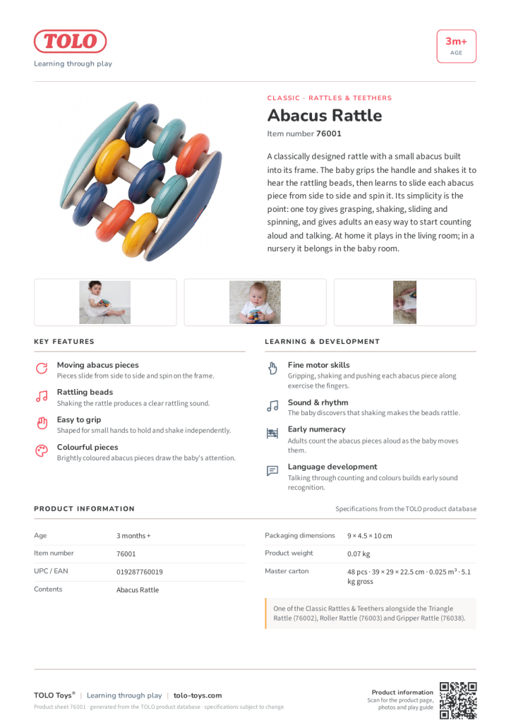 Fiche produit · Abacus Rattle