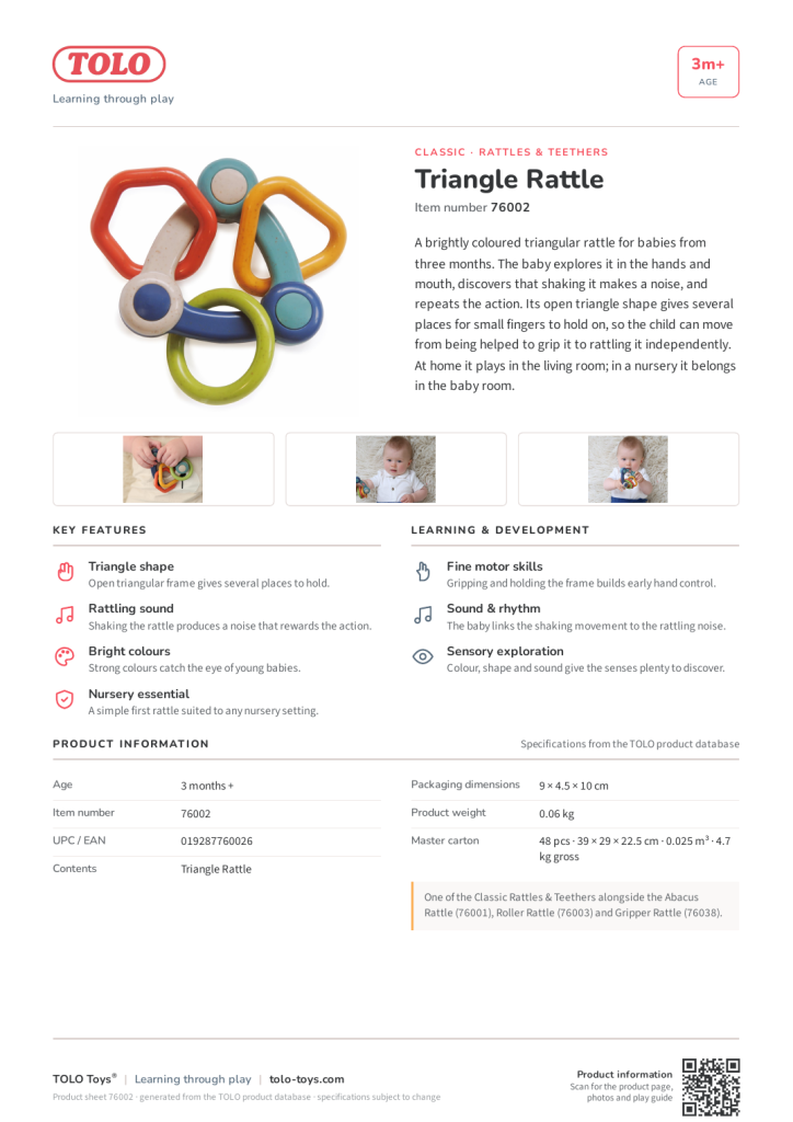Ficha de producto · Triangle Rattle