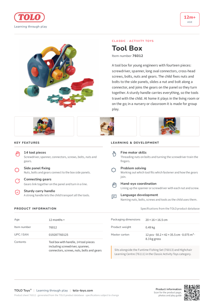 Produktblad · Tool Box