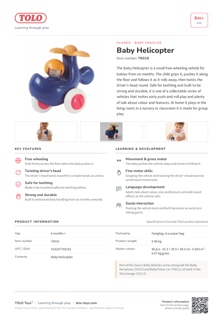 Scheda prodotto · Baby Helicopter