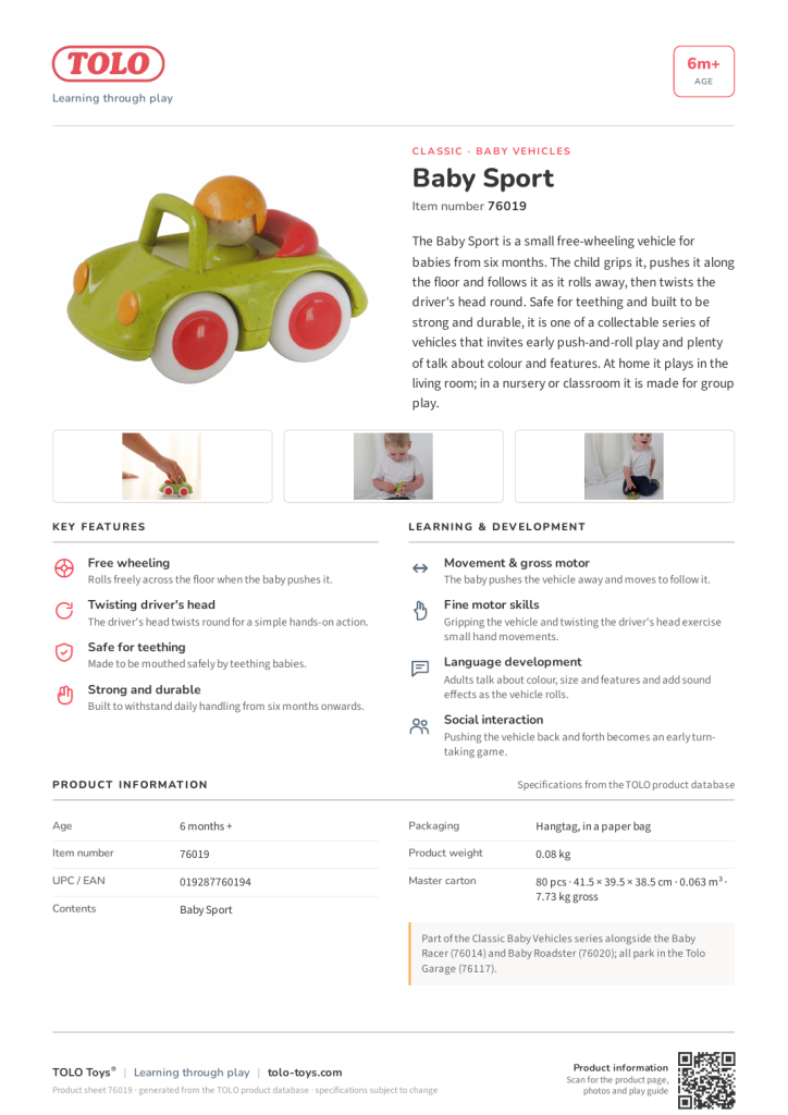Scheda prodotto · Baby Sport