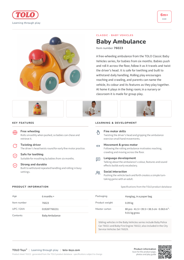 Karta produktu · Baby Ambulance