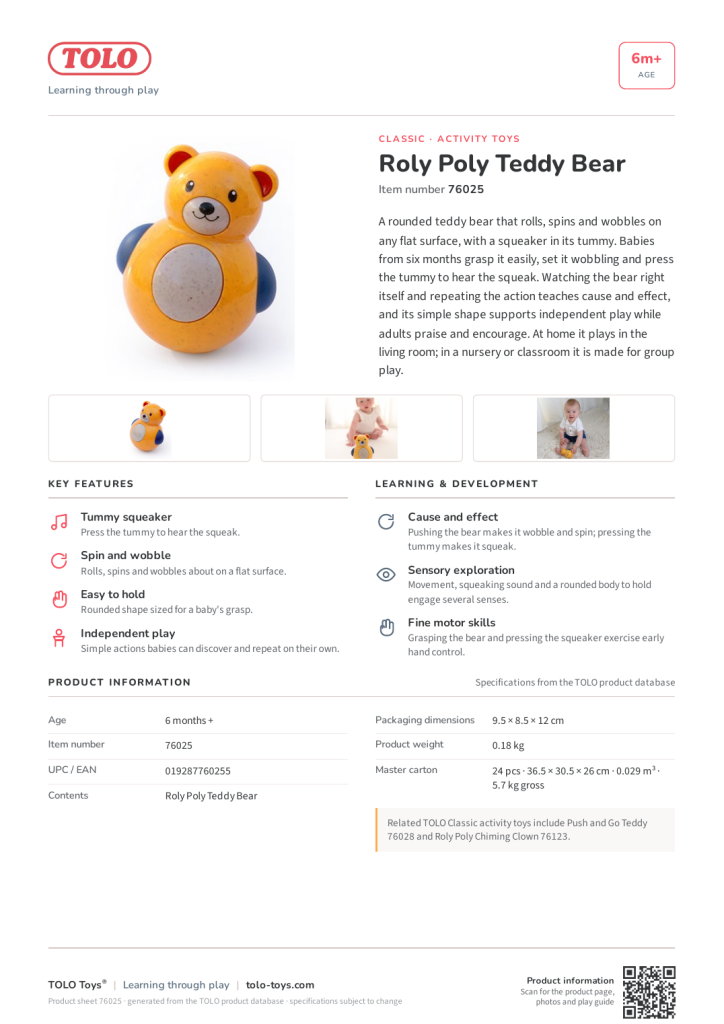 Karta produktu · Roly Poly Teddy Bear