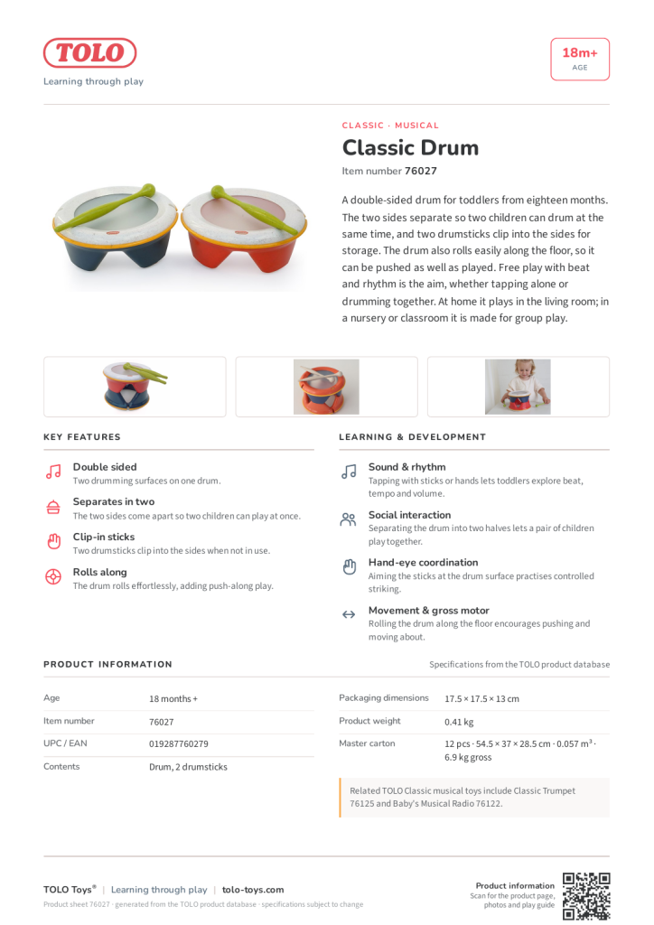 Ficha de producto · Classic Drum