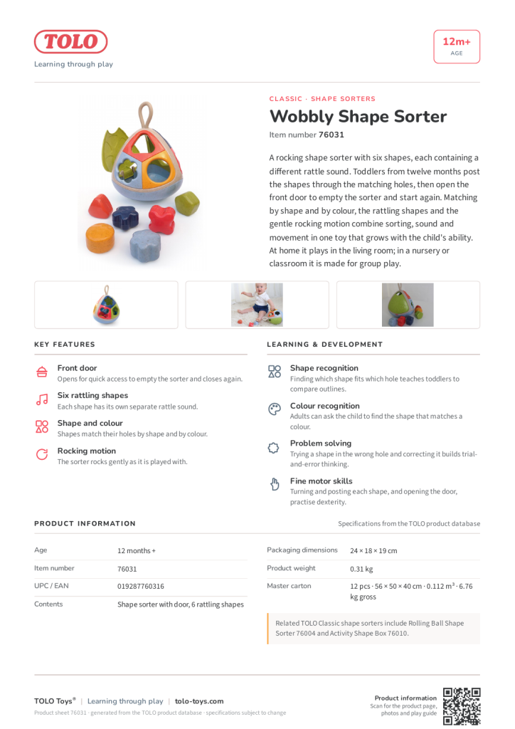 Ficha de producto · Wobbly Shape Sorter