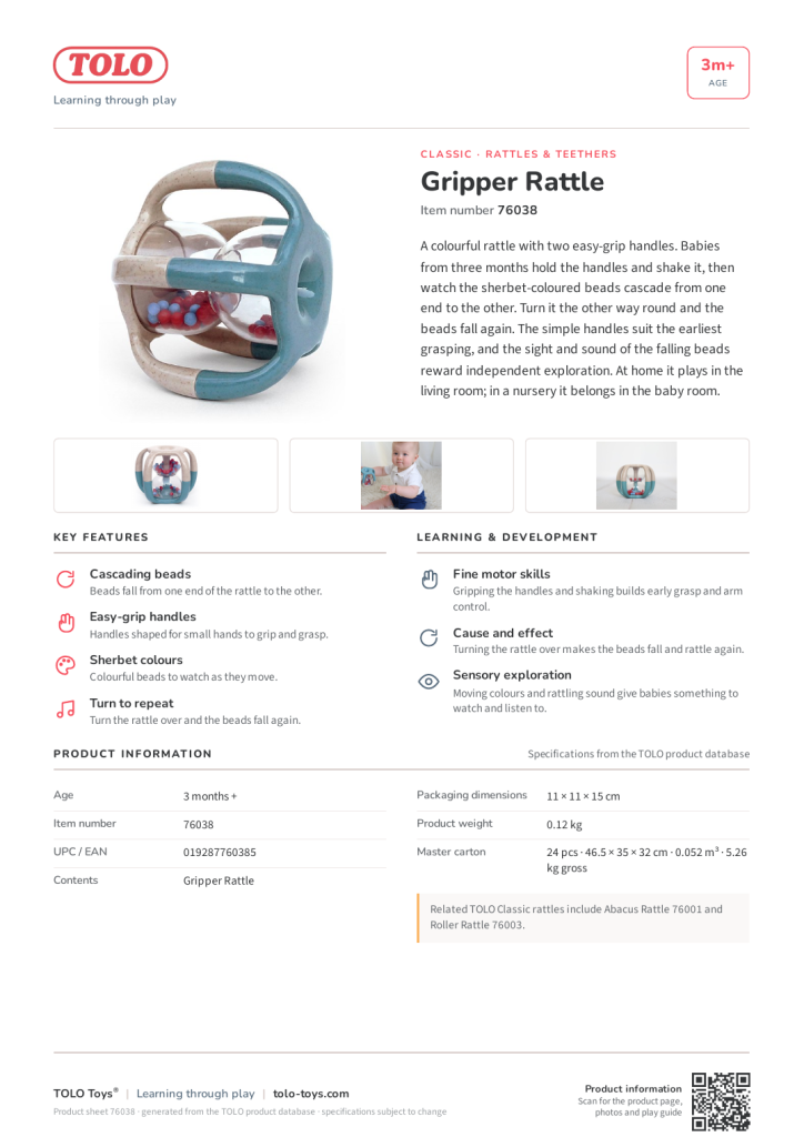 Ficha de producto · Gripper Rattle