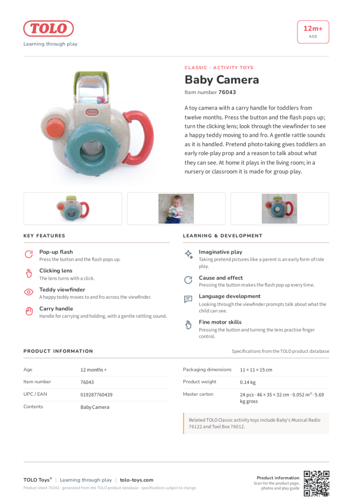 Scheda prodotto · Baby Camera
