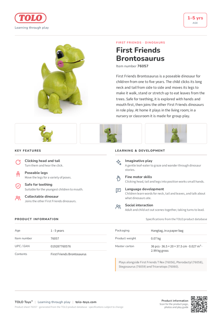 Product sheet · Brontosaurus
