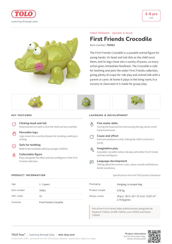 Scheda prodotto · Crocodile