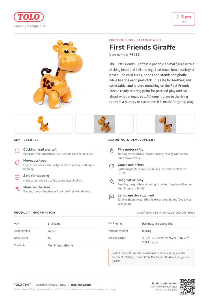 Product sheet · Giraffe