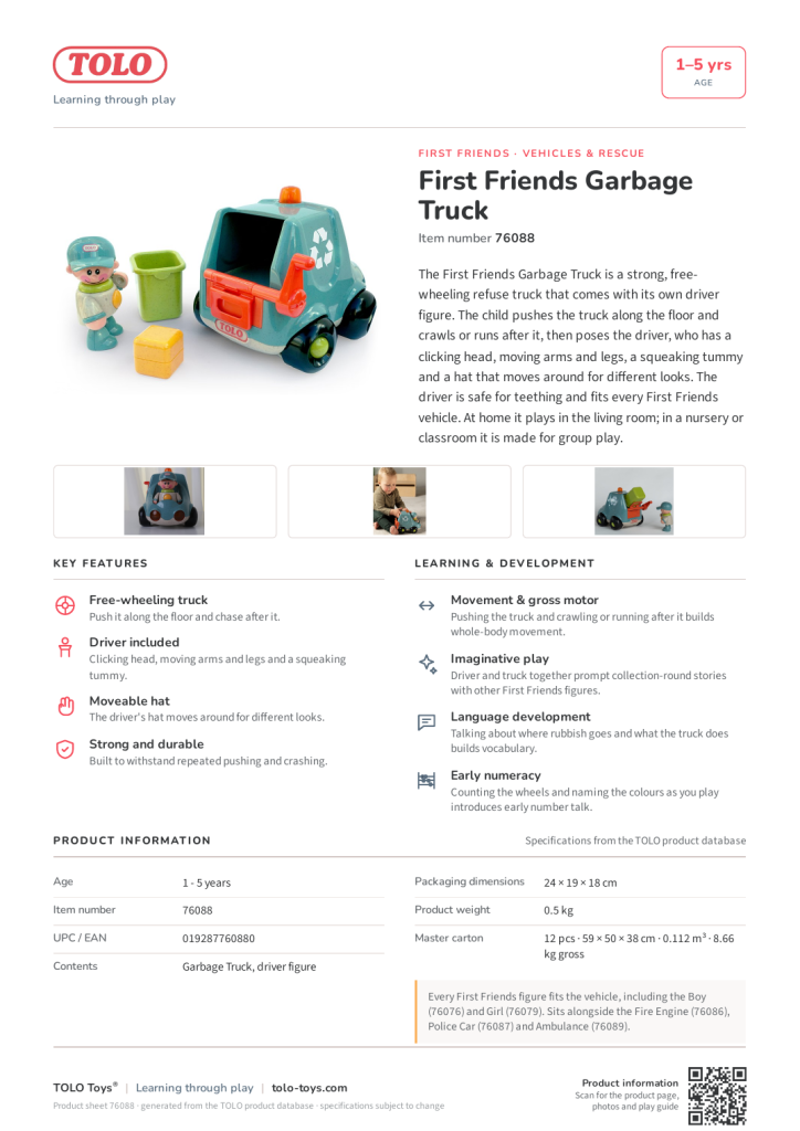 Scheda prodotto · Garbage Truck