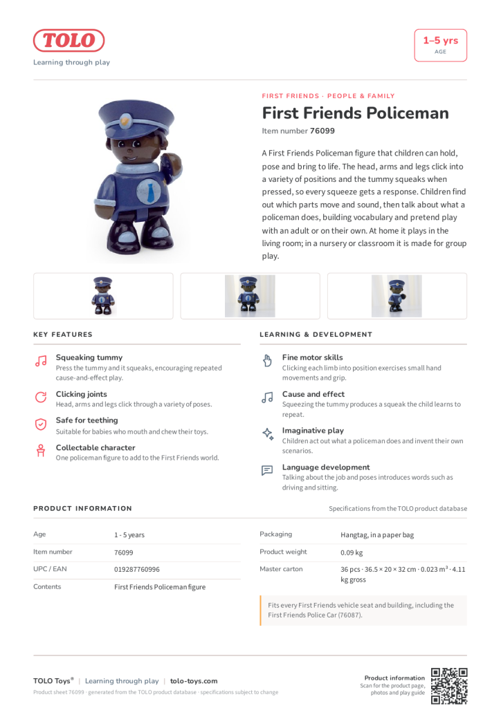 Scheda prodotto · Policeman