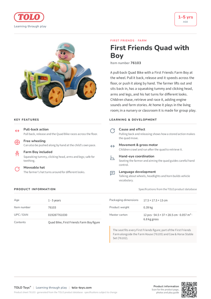 Product sheet · Quad with Boy