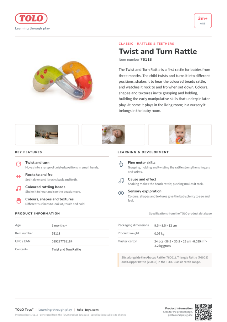 Scheda prodotto · Twist and Turn Rattle